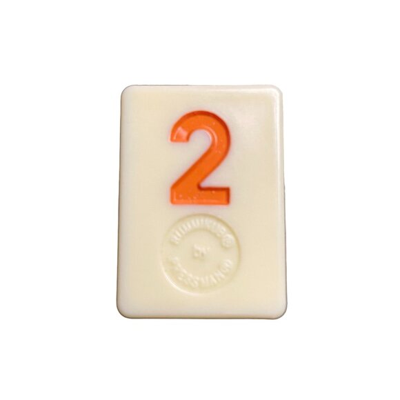 Pressman Rummikub Orange 2 Tile Original Replacement Game Piece Smooth Back u - Picture 1 of 2